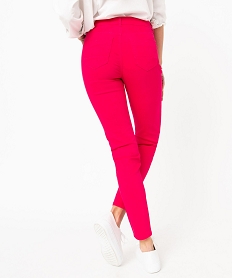 pantalon coupe slim taille normale femme rose pantalonsE080301_3