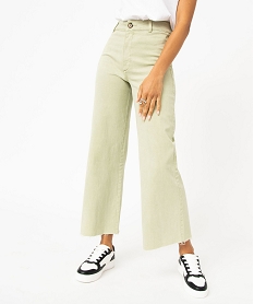jean  wide leg  taille haute longueur 78eme femme vert pantalonsE080401_2