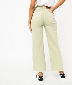 jean  wide leg  taille haute longueur 78eme femme vert pantalonsE080401_3