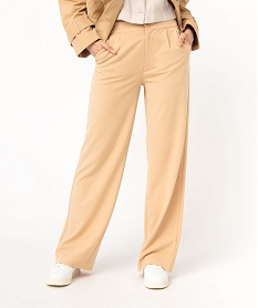 pantalon large et souple femme orange pantalonsE081201_2