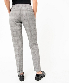 pantalon a motif prince de galles et ceinture elastique femme imprime pantalonsE081301_3