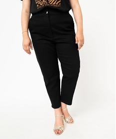 pantalon slouchy a taille elastique femme grande taille noir pantalonsE081501_1