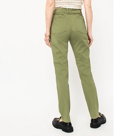 pantalon en toile coupe slim push-up femme vert pantalonsE082001_3