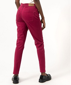 pantalon en toile coupe slim push-up femme rose pantalonsE082101_3