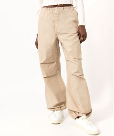 pantalon large esprit cargo femme - camps united beige pantalons cargoE082601_1