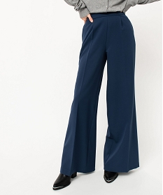 pantalon de costume coupe large femme bleu pantalonsE083101_1