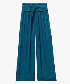 pantalon de soiree en satin femme bleu pantalonsE083201_4