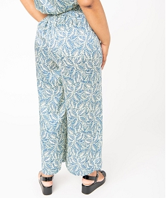 pantalon en satin imprime femme grande taille imprimeE083601_3