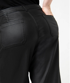 pantacourt en toile enduite femme grande taille noir pantalons et jeansE083701_2
