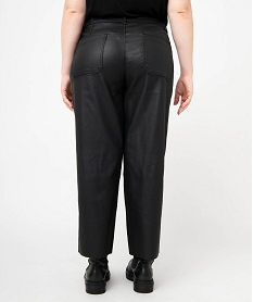 pantacourt en toile enduite femme grande taille noir pantalons et jeansE083701_3