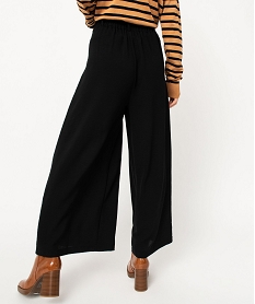 pantacourt large en toile fluide femme noir standard pantacourtsE083801_3