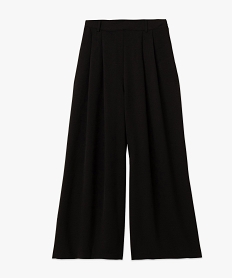pantacourt large en toile fluide femme noir standard pantacourtsE083801_4