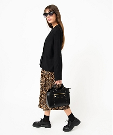 PANTOUFLE JAUNE JUPE AOP LEOPARD:40288320223-Viscose////