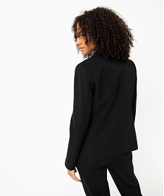 veste de tailleur unie fermeture un bouton femme noir vestesE085301_3