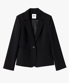 veste de tailleur unie fermeture un bouton femme noir vestesE085301_4