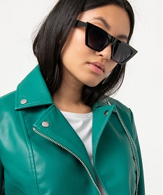 blouson biker en synthetique imitation cuir femme vertE086301_2