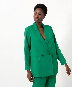 GEMO Veste blazer fermeture croisée femme Vert