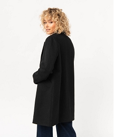 manteau long a col tailleur femme noir manteauxE088201_3