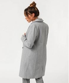 manteau gris manteau femme long droit