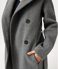 manteau femme mi-long a grand col capuche gris manteauxE088601_2