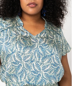 blouse imprimee a manches courtes femme grande taille imprime chemisiers et blousesE090901_2