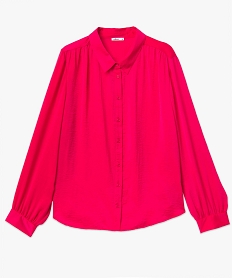 chemise femme grande taille en matiere satinee rose chemisiers et blousesE091001_4