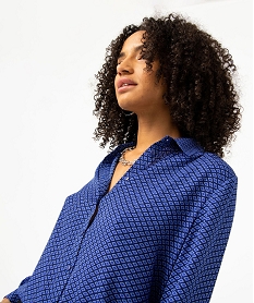 chemise imprimee a manches longues femme imprime chemisiersE091501_2