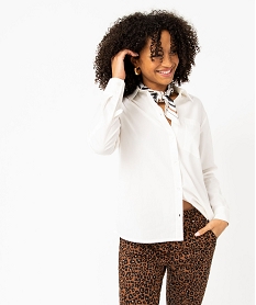 TEE-SHIRT BLANC CHEMISE BLANC:40288510344-Coton////