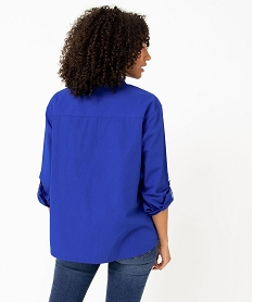 chemise ample en coton uni femme bleu chemisiersE092001_3