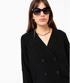 chemise fluide a manches longues et double boutonnage femme noir chemisiersE092101_2