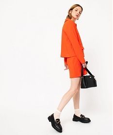 TEE-SHIRT BLANC CHEMISE ORANGE:40288510357-Polyester////