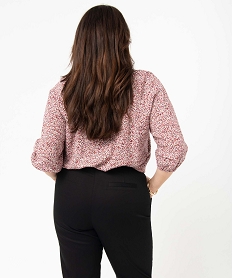 blouse femme grande taille imprimee a manches 34 imprime blousesE093801_3