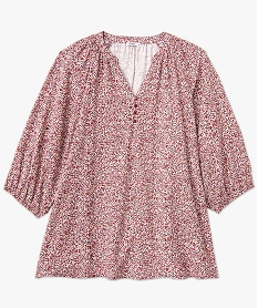 blouse femme grande taille imprimee a manches 34 imprime blousesE093801_4