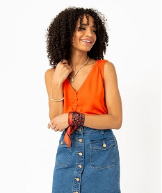 DORS BIEN BLEU BLOUSE ROUGE:40288570417-Viscose////