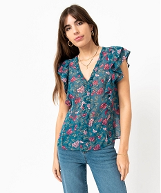 CHAUSSURE SPORT CAMEL BLOUSE AOP FLEURS:40288570421-Polyester////