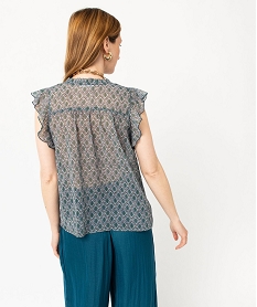 blouse sans manches imprimee en voile femme imprime blousesE096201_3