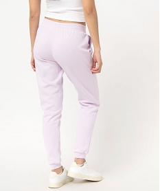 pantalon de jogging femme molletonne violet pantalonsE098801_3