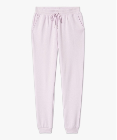 pantalon de jogging femme molletonne violet pantalonsE098801_4