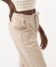 pantalon en maille extensible a micro motifs femme imprime pantalonsE098901_2
