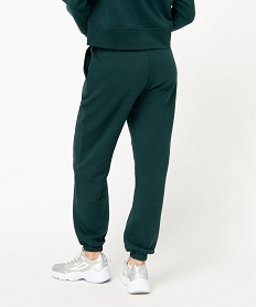 pantalon de jogging en molleton femme vert pantalonsE099301_3