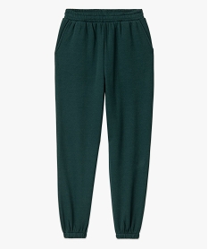 pantalon de jogging en molleton femme vert pantalonsE099301_4