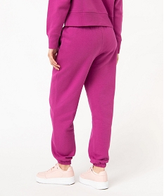 pantalon de jogging en molleton femme rose pantalonsE099401_3