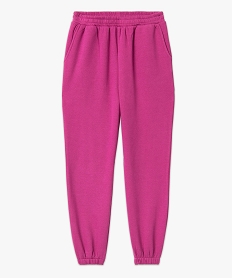 pantalon de jogging en molleton femme rose pantalonsE099401_4