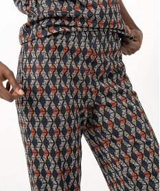 pantalon large en maille a motifs graphiques femme imprime pantalonsE099801_2