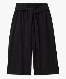 pantalon en toile gaufree femme grande taille noir leggings et jeggingsE099901_4