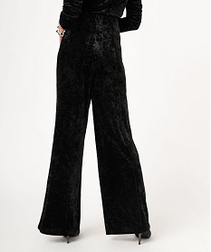 pantalon large en velours fluide femme noir pantalonsE100201_3