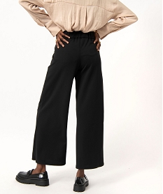 pantalon large avec boutons fantaisie femme noir pantacourtsE100301_3