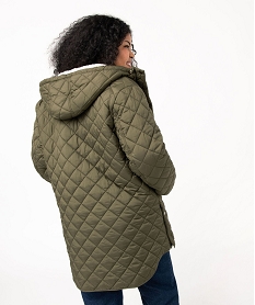 manteau matelasse a capuche femme grande taille vertE102501_3