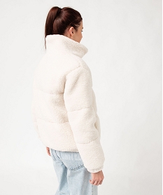 blouson matelasse en sherpa femme beige manteauxE103101_4