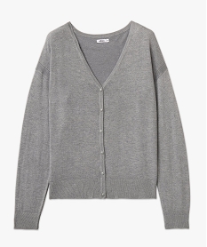 gilet a col v en maille fine et boutons fantaisie femme gris giletsE106901_4